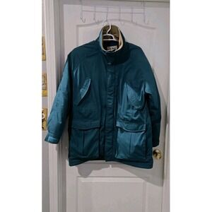 L L Bean VTG Goose Down Coat Green Mens Large Puffer Jacket Heavy Ski